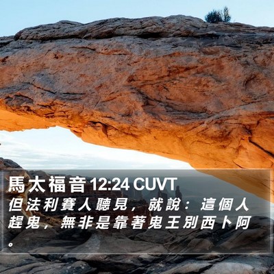 馬 太 福 音 12:24 CUVT Bible Verse Image