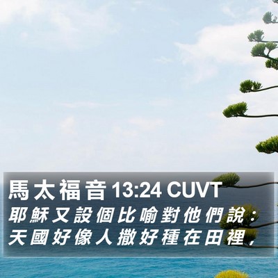 馬 太 福 音 13:24 CUVT Bible Verse Image