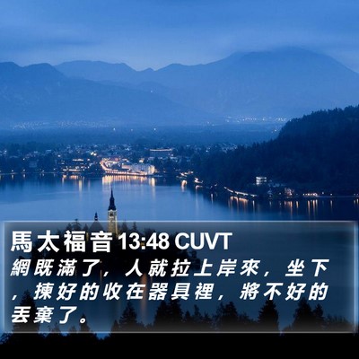 馬 太 福 音 13:48 CUVT Bible Verse Image