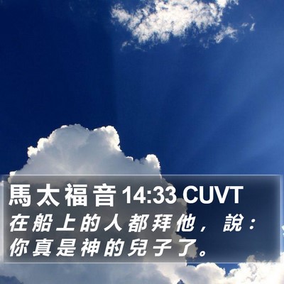 馬 太 福 音 14:33 CUVT Bible Verse Image