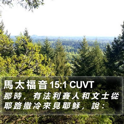 馬 太 福 音 15:1 CUVT Bible Verse Image