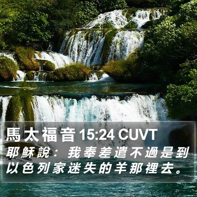 馬 太 福 音 15:24 CUVT Bible Verse Image