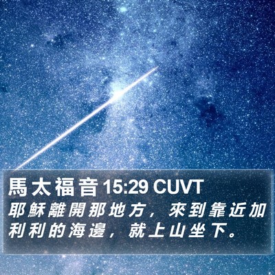 馬 太 福 音 15:29 CUVT Bible Verse Image