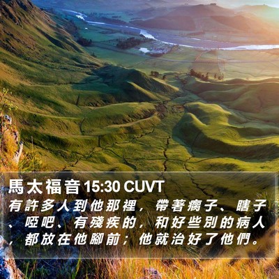 馬 太 福 音 15:30 CUVT Bible Verse Image