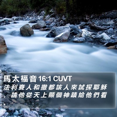 馬 太 福 音 16:1 CUVT Bible Verse Image