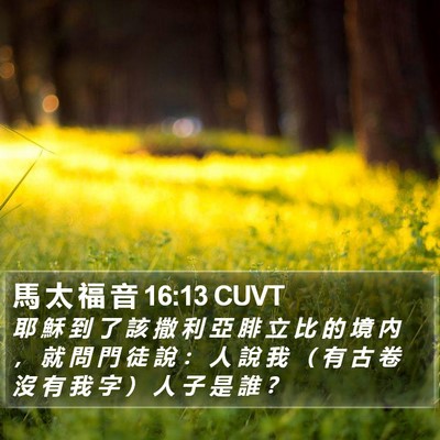 馬 太 福 音 16:13 CUVT Bible Verse Image