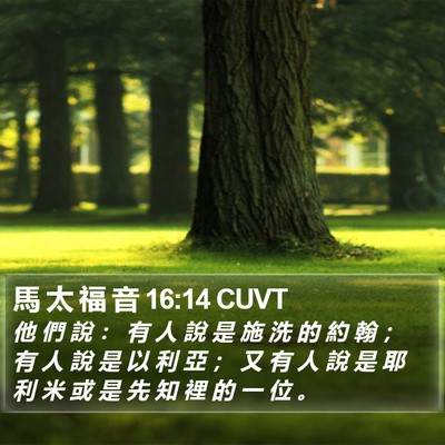 馬 太 福 音 16:14 CUVT Bible Verse Image