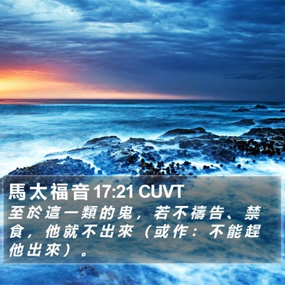 馬 太 福 音 17:21 CUVT Bible Verse Image