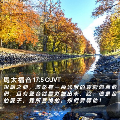 馬 太 福 音 17:5 CUVT Bible Verse Image