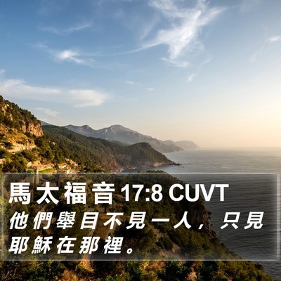馬 太 福 音 17:8 CUVT Bible Verse Image