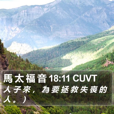 馬 太 福 音 18:11 CUVT Bible Verse Image