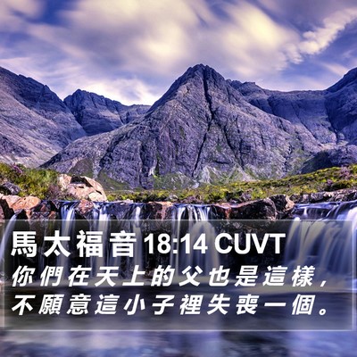 馬 太 福 音 18:14 CUVT Bible Verse Image