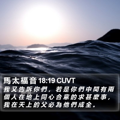馬 太 福 音 18:19 CUVT Bible Verse Image