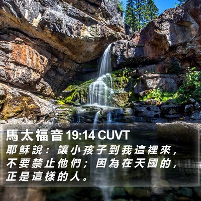 馬 太 福 音 19:14 CUVT Bible Verse Image