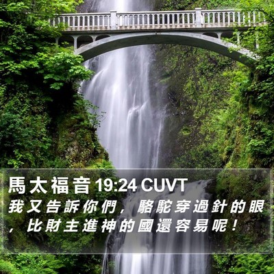 馬 太 福 音 19:24 CUVT Bible Verse Image