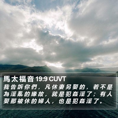 馬 太 福 音 19:9 CUVT Bible Verse Image