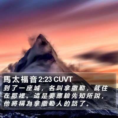 馬 太 福 音 2:23 CUVT Bible Verse Image