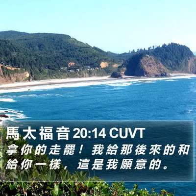 馬 太 福 音 20:14 CUVT Bible Verse Image