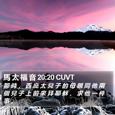 馬 太 福 音 20:20 CUVT Bible Verse Image