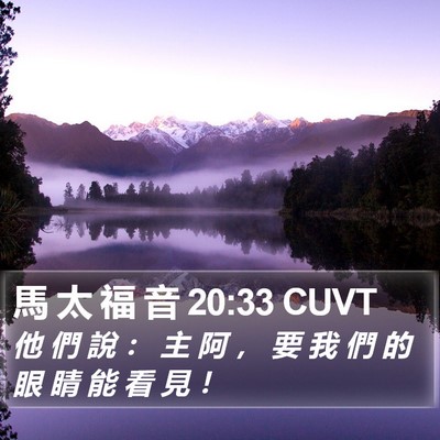 馬 太 福 音 20:33 CUVT Bible Verse Image