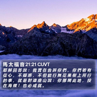 馬 太 福 音 21:21 CUVT Bible Verse Image