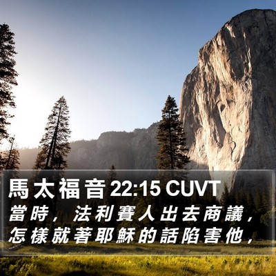 馬 太 福 音 22:15 CUVT Bible Verse Image