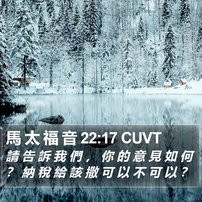 馬 太 福 音 22:17 CUVT Bible Verse Image