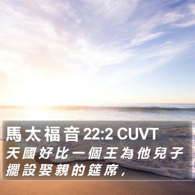 馬 太 福 音 22:2 CUVT Bible Verse Image