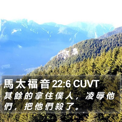 馬 太 福 音 22:6 CUVT Bible Verse Image