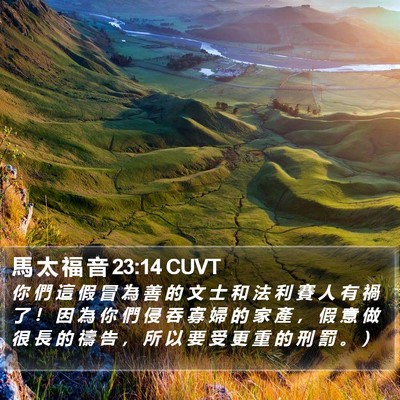 馬 太 福 音 23:14 CUVT Bible Verse Image