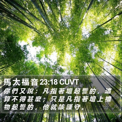 馬 太 福 音 23:18 CUVT Bible Verse Image