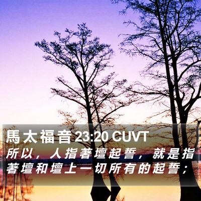 馬 太 福 音 23:20 CUVT Bible Verse Image