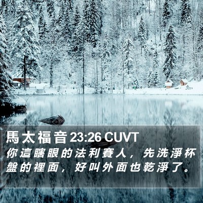 馬 太 福 音 23:26 CUVT Bible Verse Image