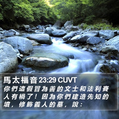 馬 太 福 音 23:29 CUVT Bible Verse Image