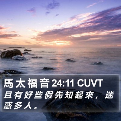 馬 太 福 音 24:11 CUVT Bible Verse Image