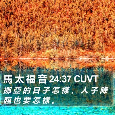 馬 太 福 音 24:37 CUVT Bible Verse Image
