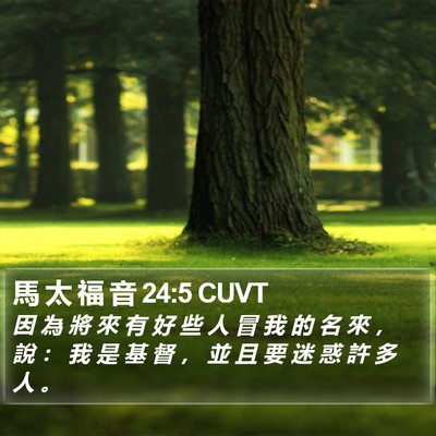 馬 太 福 音 24:5 CUVT Bible Verse Image