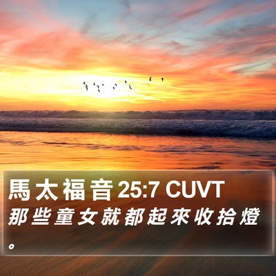 馬 太 福 音 25:7 CUVT Bible Verse Image