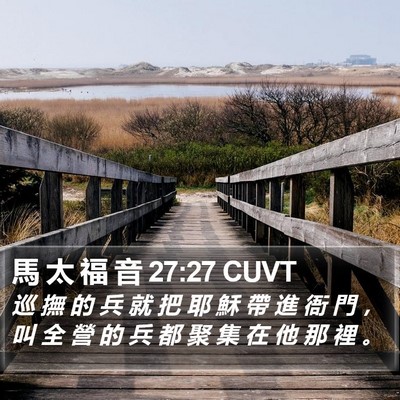 馬 太 福 音 27:27 CUVT Bible Verse Image