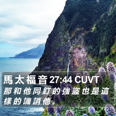 馬 太 福 音 27:44 CUVT Bible Verse Image
