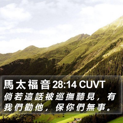 馬 太 福 音 28:14 CUVT Bible Verse Image