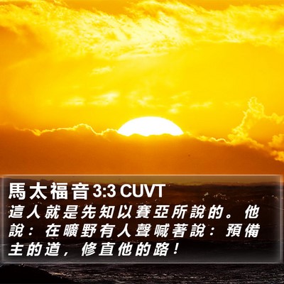 馬 太 福 音 3:3 CUVT Bible Verse Image
