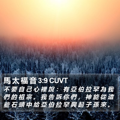 馬 太 福 音 3:9 CUVT Bible Verse Image