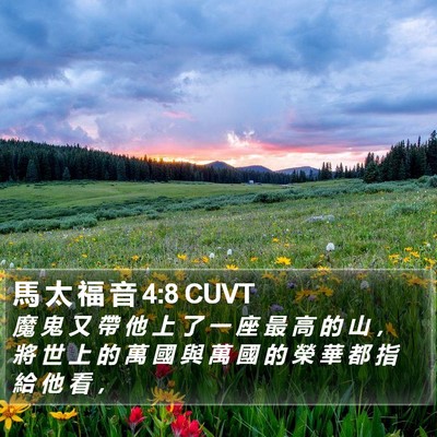 馬 太 福 音 4:8 CUVT Bible Verse Image