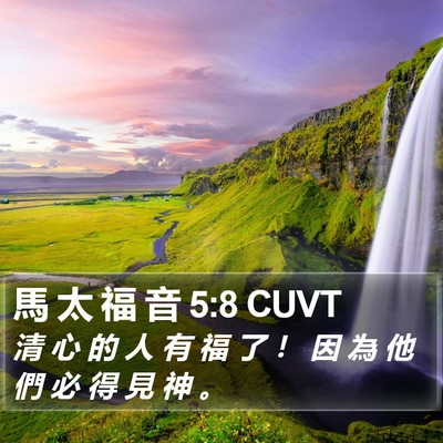 馬 太 福 音 5:8 CUVT Bible Verse Image
