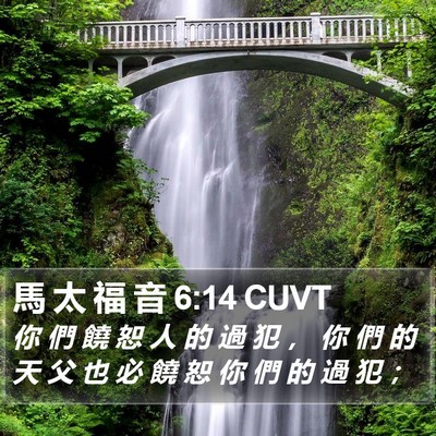馬 太 福 音 6:14 CUVT Bible Verse Image