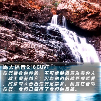 馬 太 福 音 6:16 CUVT Bible Verse Image