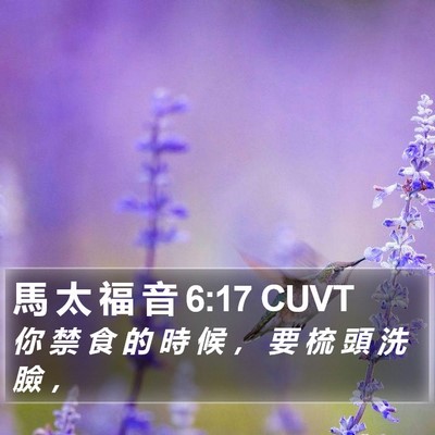 馬 太 福 音 6:17 CUVT Bible Verse Image
