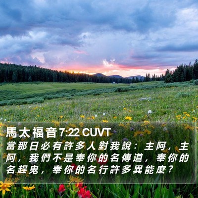 馬 太 福 音 7:22 CUVT Bible Verse Image