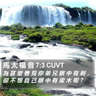馬 太 福 音 7:3 CUVT Bible Verse Image